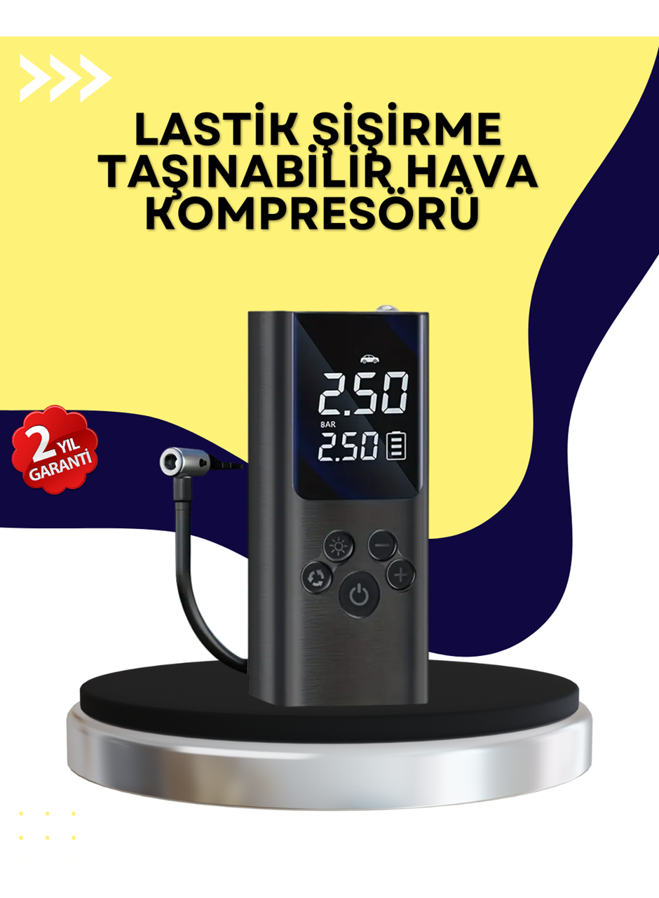 Otomatik Kapanmalı Dijital Lastik Şişirme Pompası