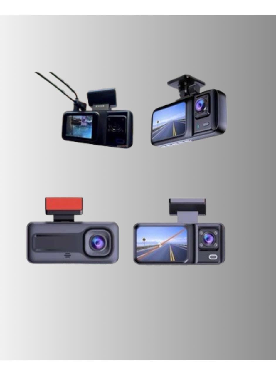 1080P Üç Kameralı Araç Kamerası Wi-Fi Destekli Park Modu ve G-Sensörlü