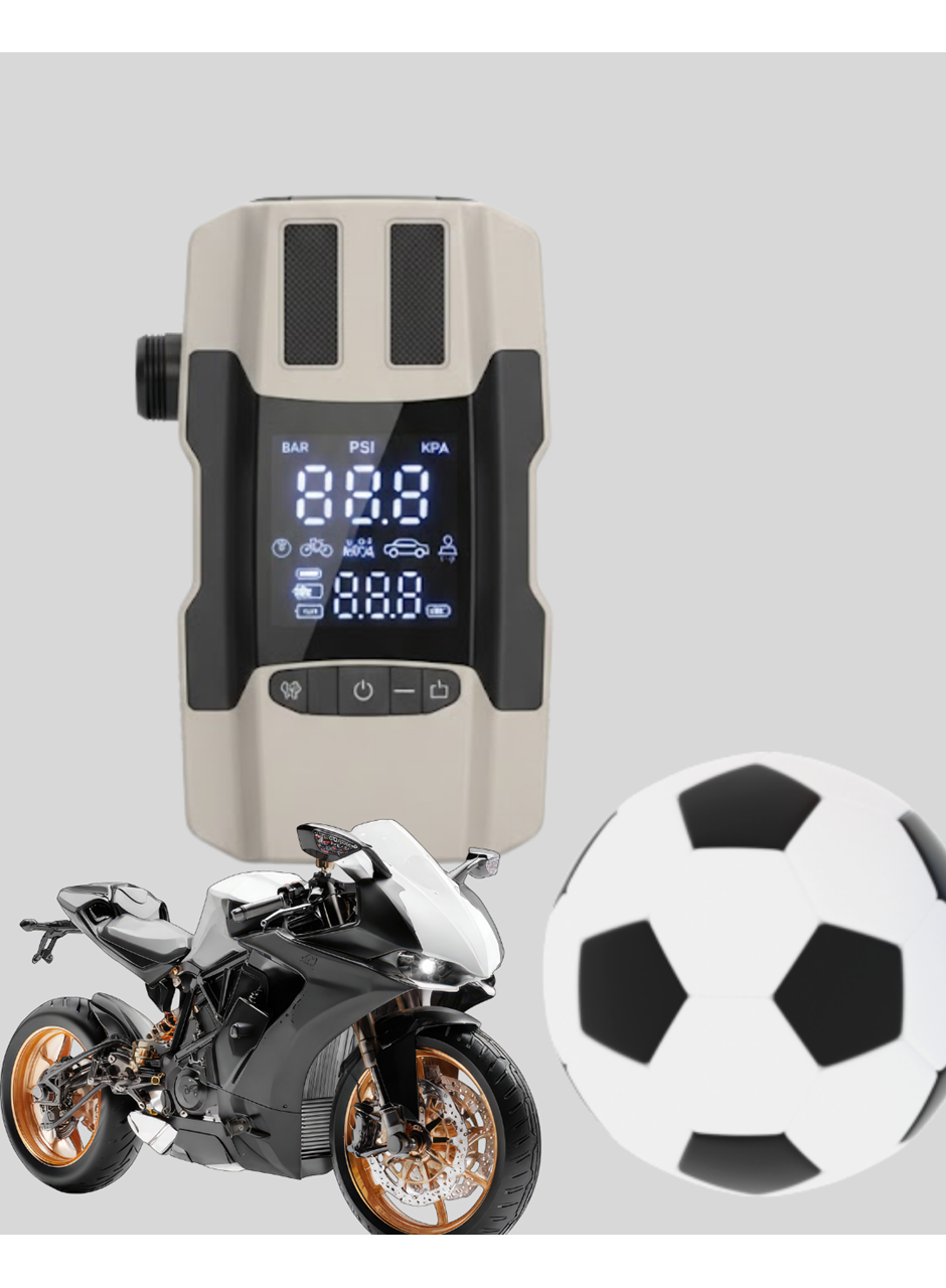 Dijital Ekranlı Araç Pompası Akü Takviye Powerbank 12.000 mAh