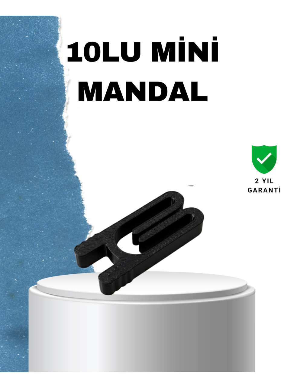 Tekrar Kullanılabilir Poşet Mandalı Siyah 10 Adet