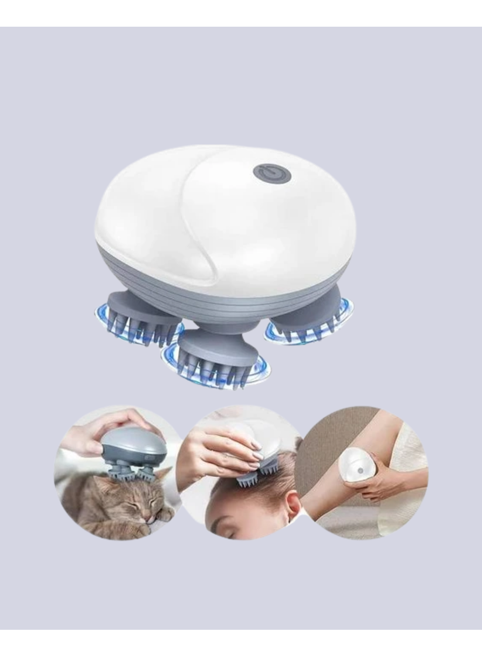 Kablosuz Kafa ve Vücut Masaj Aleti Taşınabilir Tasarım