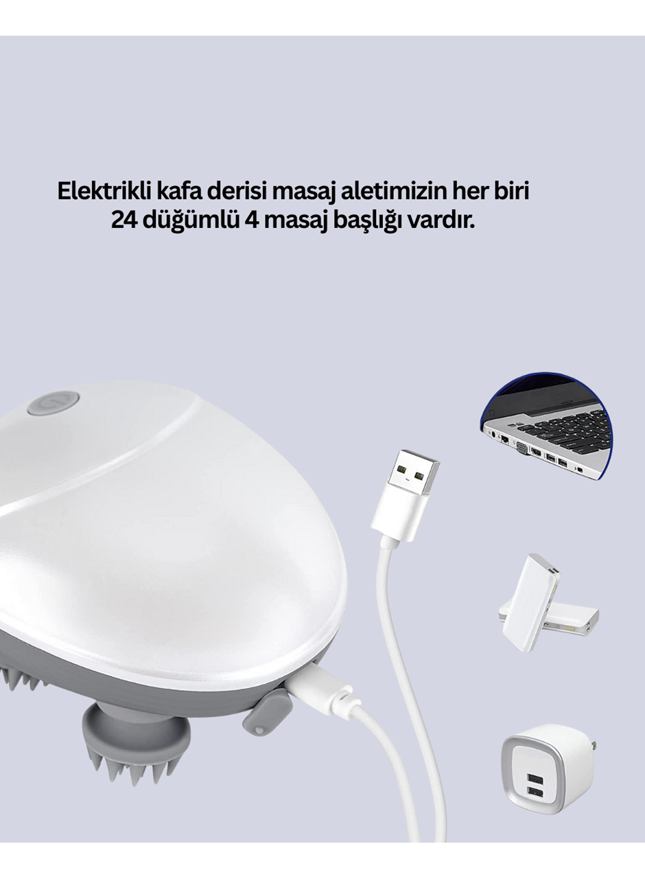 Su Geçirmez Elektrikli Kafa Masaj Cihazı IPX7