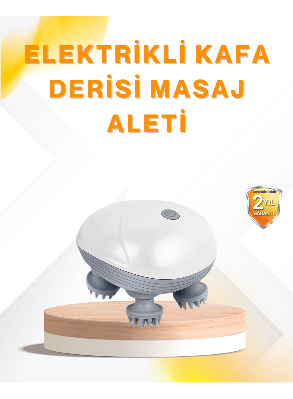 Şarjlı Kafa Masaj Aleti 3 Hız Ayarlı Derin Masaj