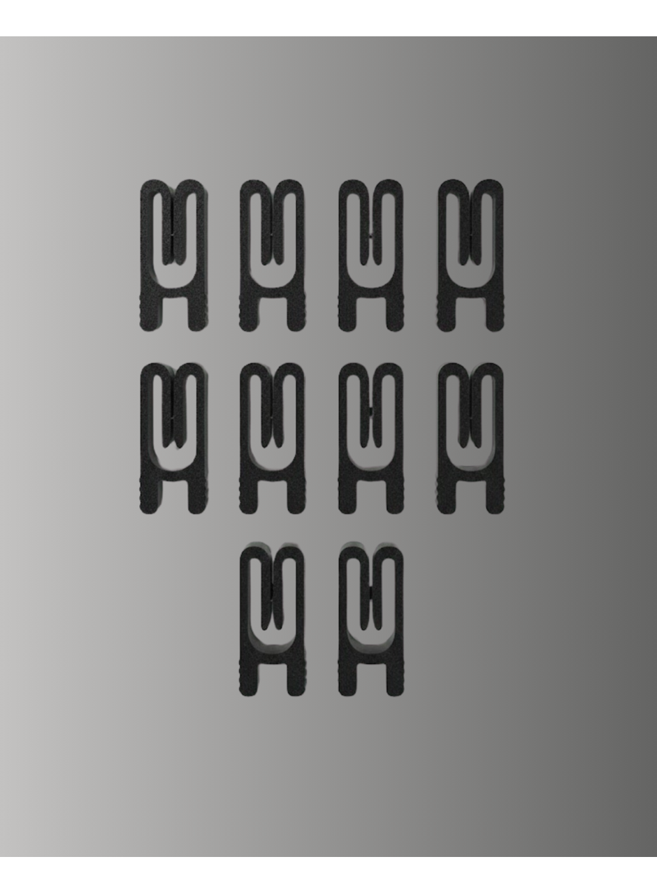 Poşet Kapatma Mandalı Hava Geçirmez Siyah 10 Adet Set