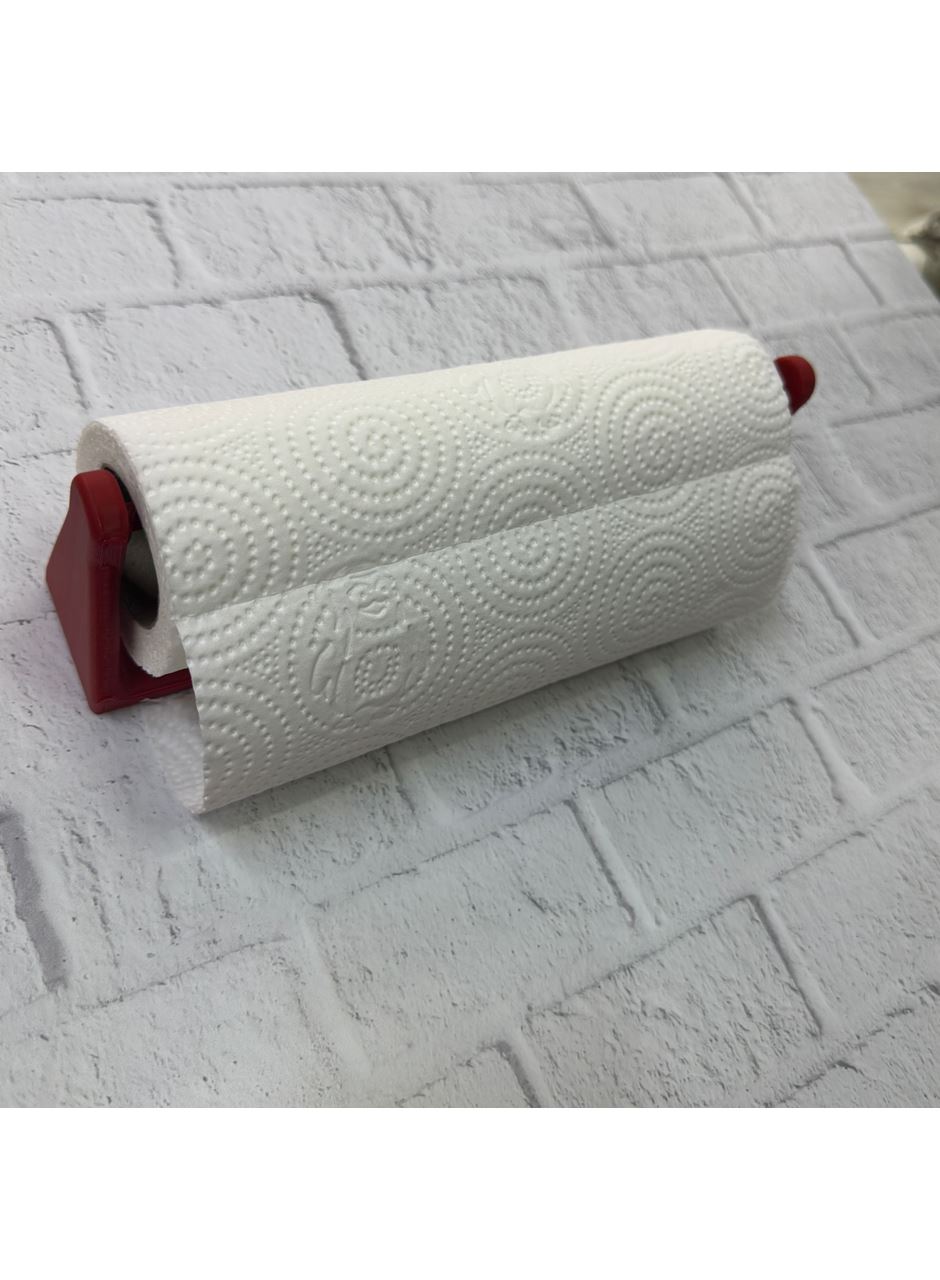 Kırmızı Peçete Askısı Mutfak Duvar Tipi Peçetelik Organizer