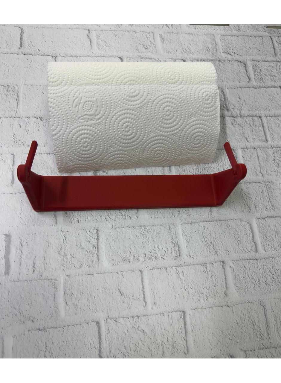 Kırmızı Peçete Askısı Mutfak Duvar Tipi Peçetelik Organizer