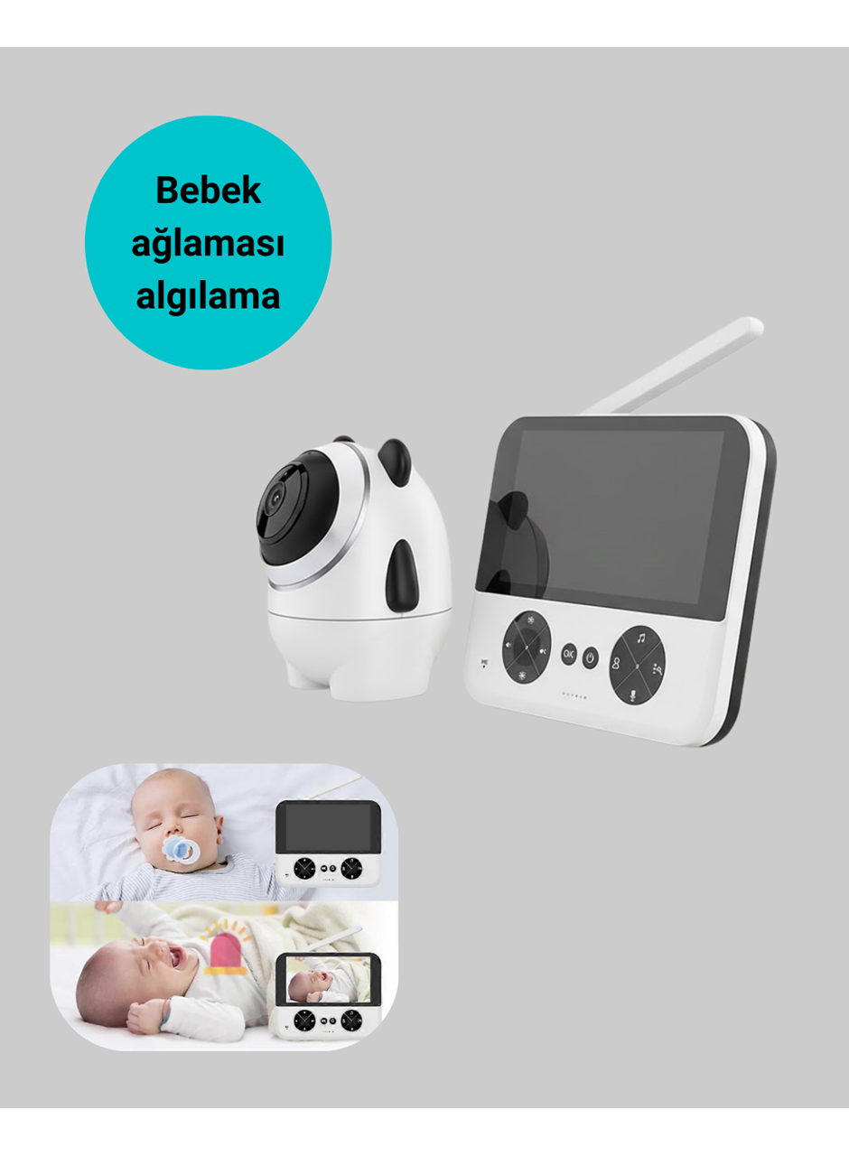 Uzaktan Kontrollü Bebek Kamerası Ninni ve Zoom Özellikli