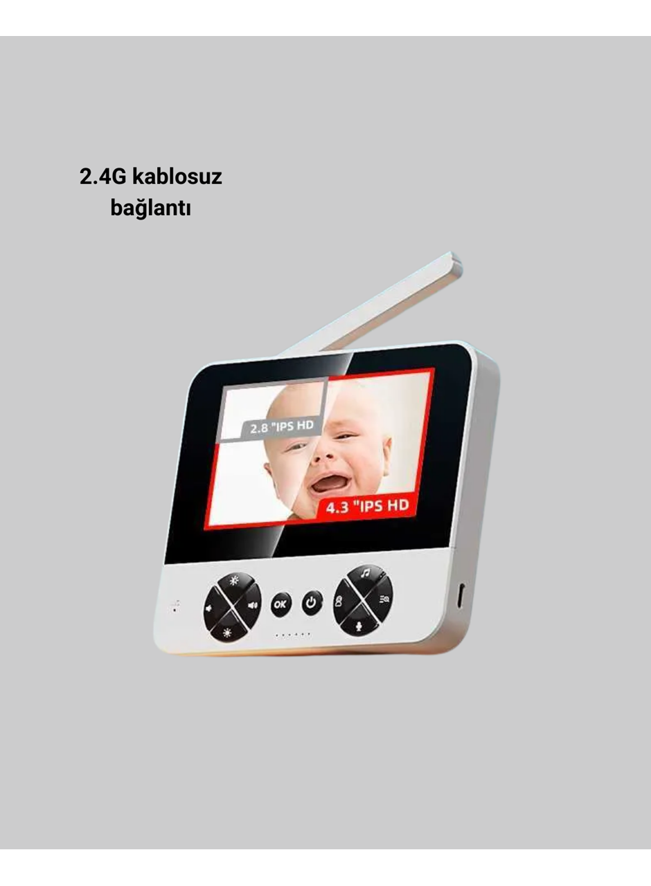 Uzaktan Kontrollü Bebek Kamerası Ninni ve Zoom Özellikli