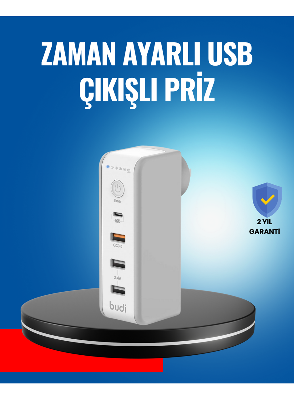Ev ve Ofis İçin Zaman Kontrollü Çoklu Şarj Cihazı