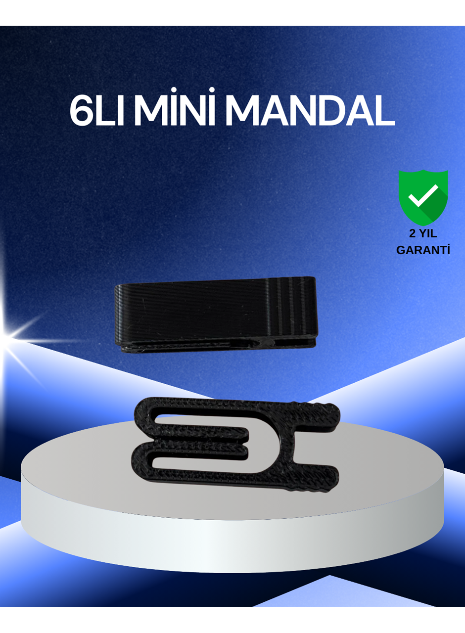 Poşet Kapatma Mandalı Hava Geçirmez 6 Adet Set