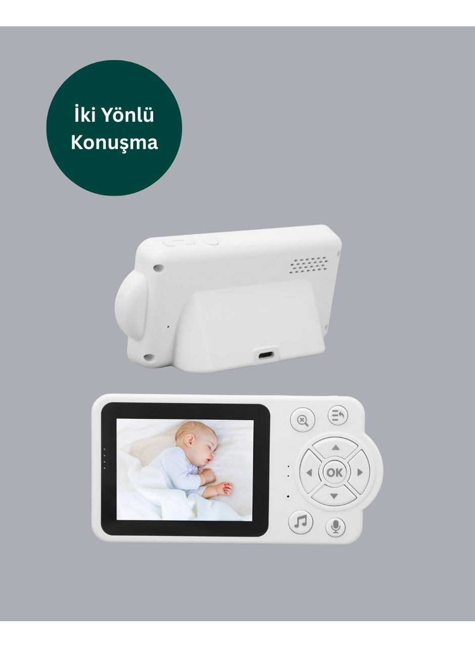 Gece Görüşlü Bebek Kamerası Ninni ve Alarm Özellikli