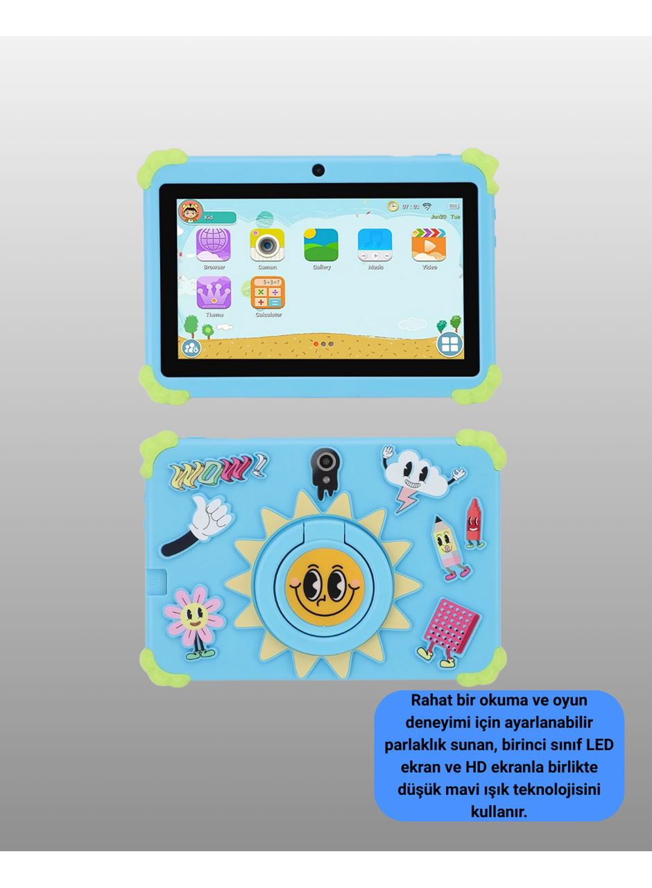 HD Ekranlı 7 İnç Tablet WiFi ve Bluetooth Bağlantılı