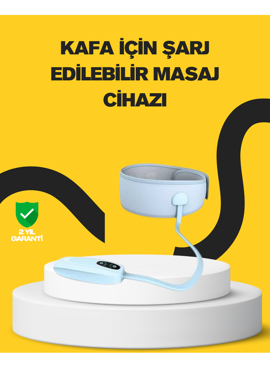 Baş ve Şakak Masaj Aleti Isı Destekli Derin Rahatlama