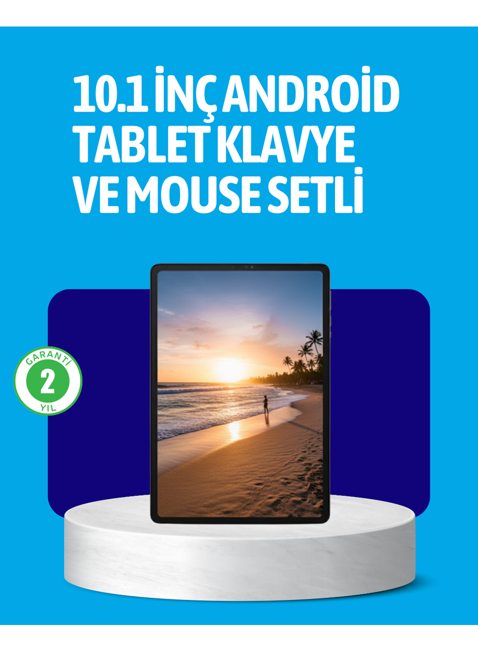 Android 15 Tablet Klavyeli Mouse’lu Profesyonel Set