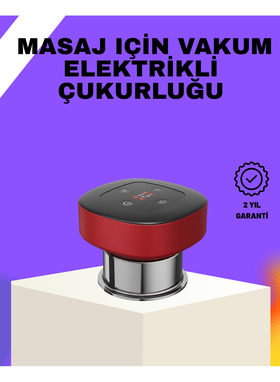Vakumlu Masaj Aleti Çok Kademeli Emme Isıtmalı Ev Tipi Terapi