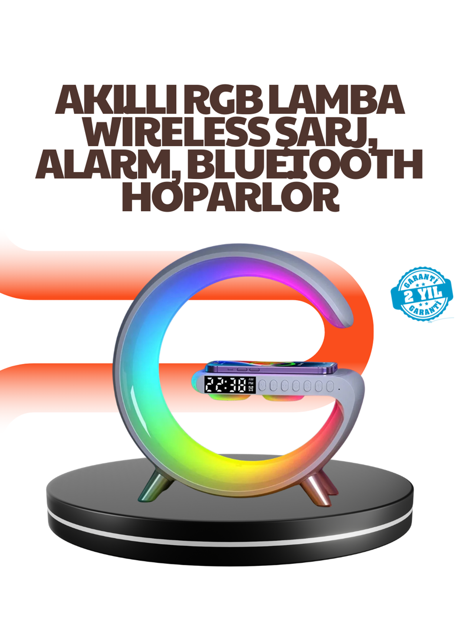 15W Hızlı Kablosuz Şarj Destekli Çok Fonksiyonlu Akıllı Masa Lambası