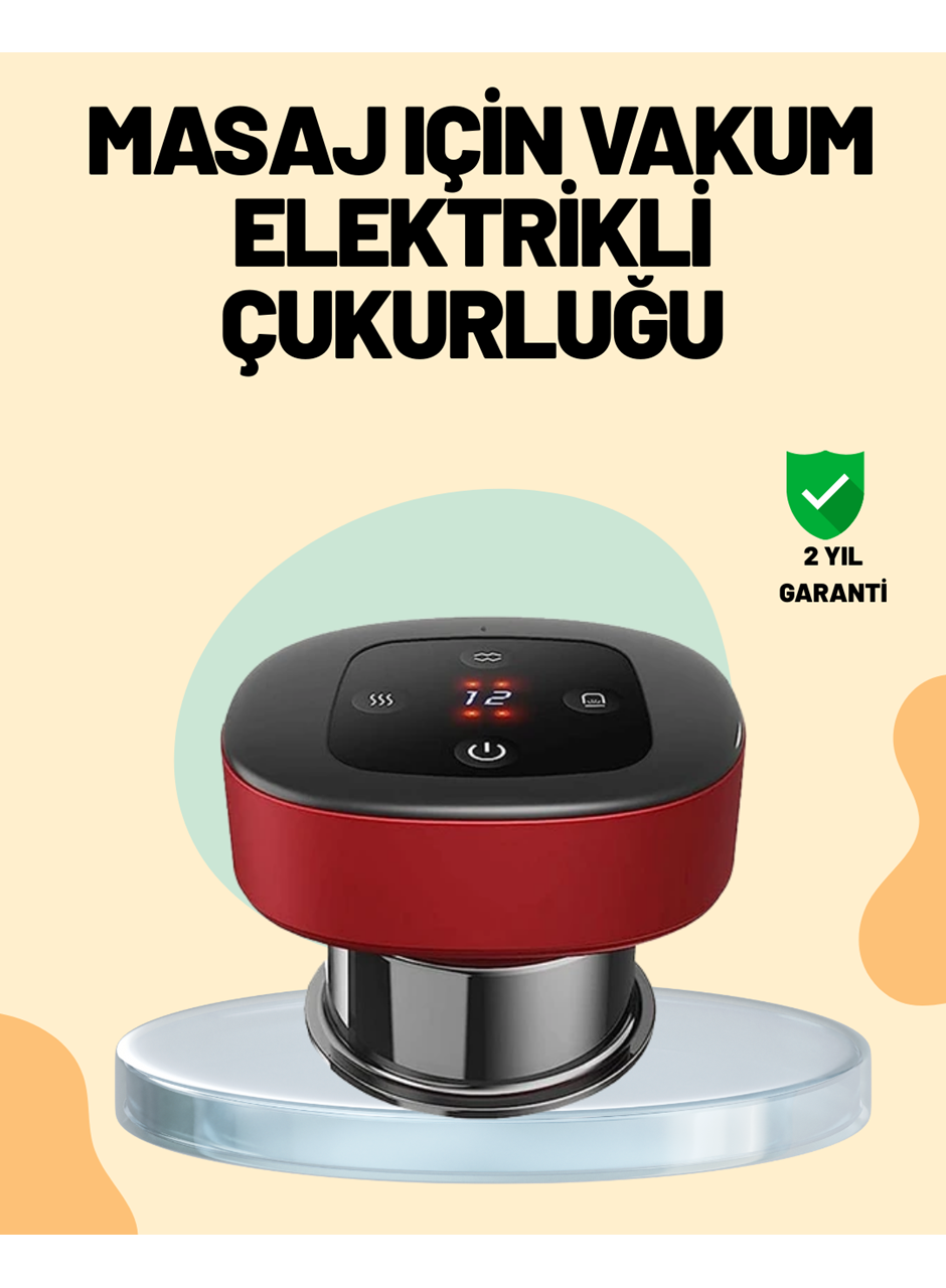 4’ü 1 Arada Elektrikli Çukurluk Masaj Seti Isı Masaj ve Kırmızı Işık