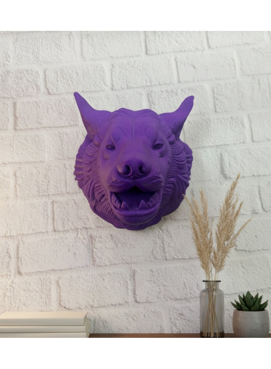 Mor Kurt Figürü Duvar Aksesuarı