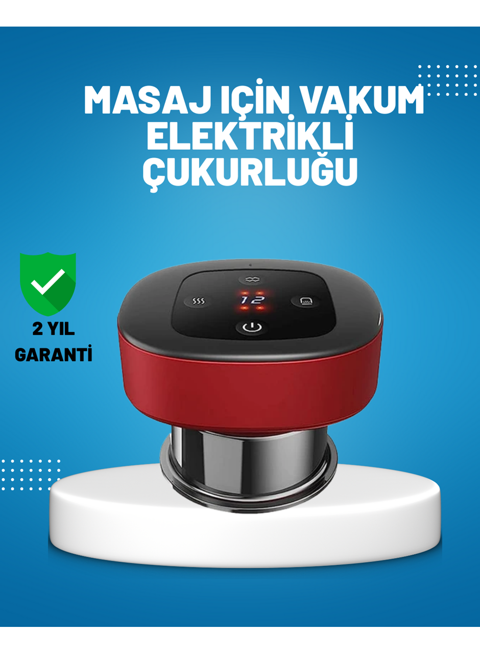 Elektrikli Vakumlu Çukurluk Masaj Aleti Isıtmalı ve Kırmızı Işıklı Terapi Seti