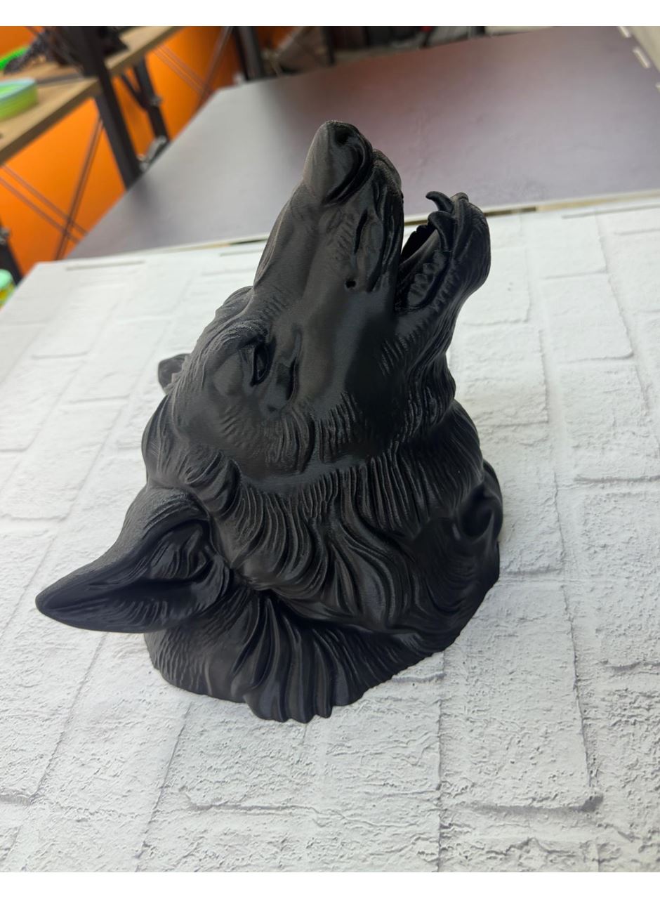 Dekoratif Asılabilir Siyah Ayı Başı 3D Duvar Heykeli 25x19 cm