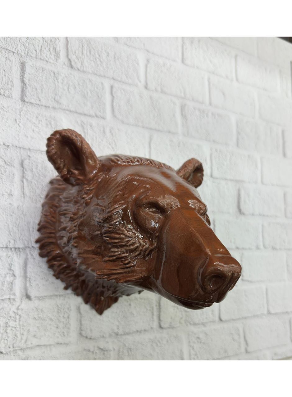 Dekoratif Ayı Duvar Heykeli Asılabilir Hediyelik 25x19 cm