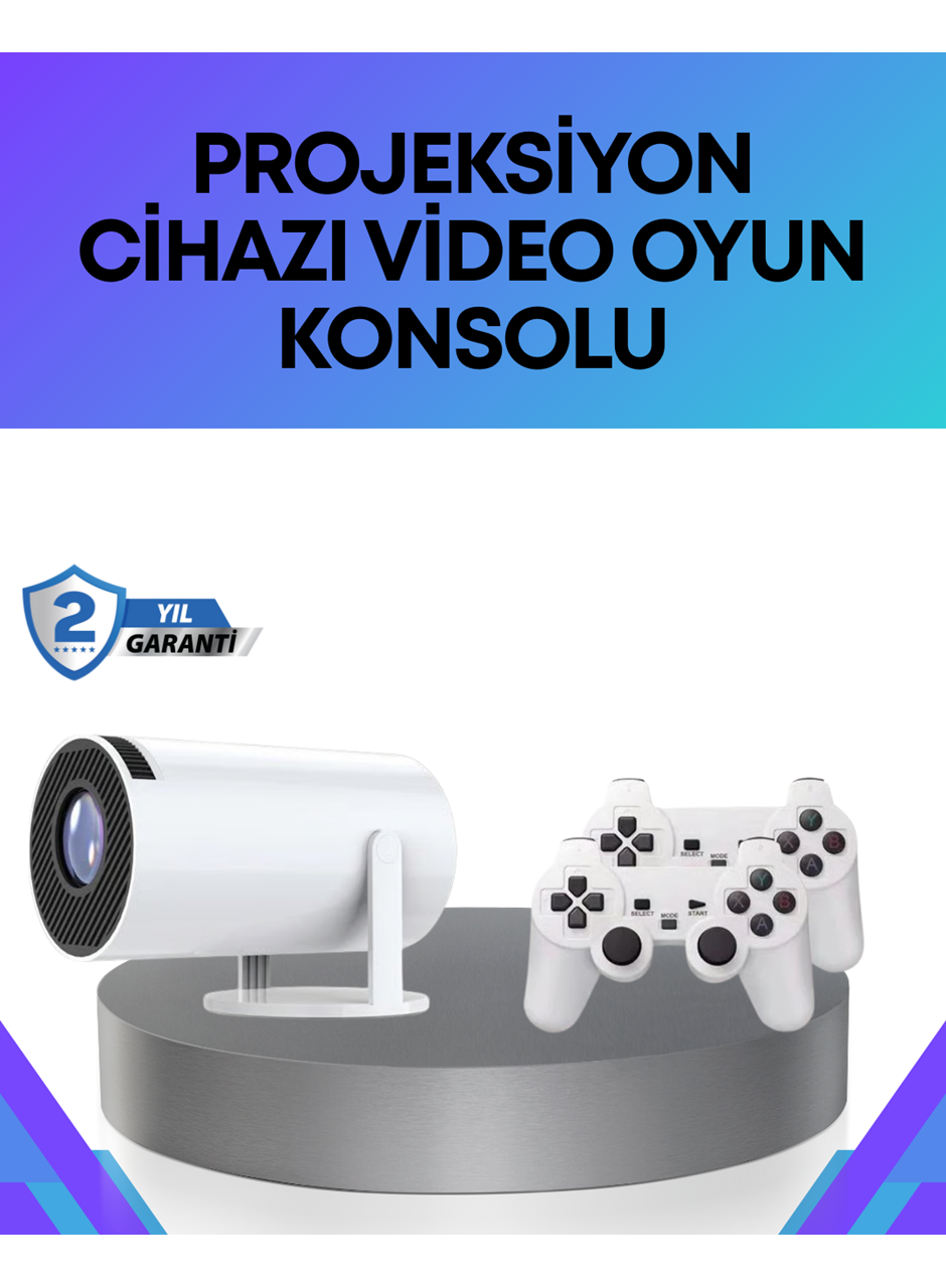 Oyun Konsolu Uyumlu Kablosuz Projeksiyon Cihazı Ev Sinema Deneyimi