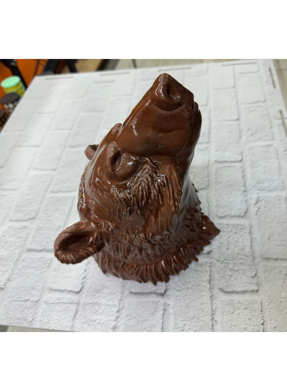 Ayı Başı Duvar Dekoru Modern Asılabilir Heykel 25x19 cm