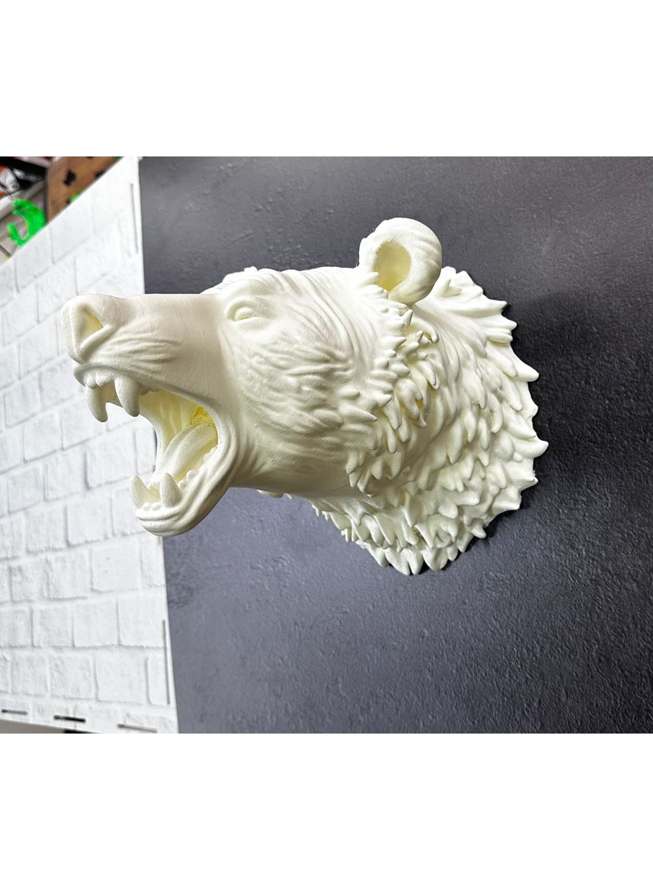 Dekoratif Beyaz Ayı Duvar Heykeli Asılabilir Hediyelik 25x19 cm