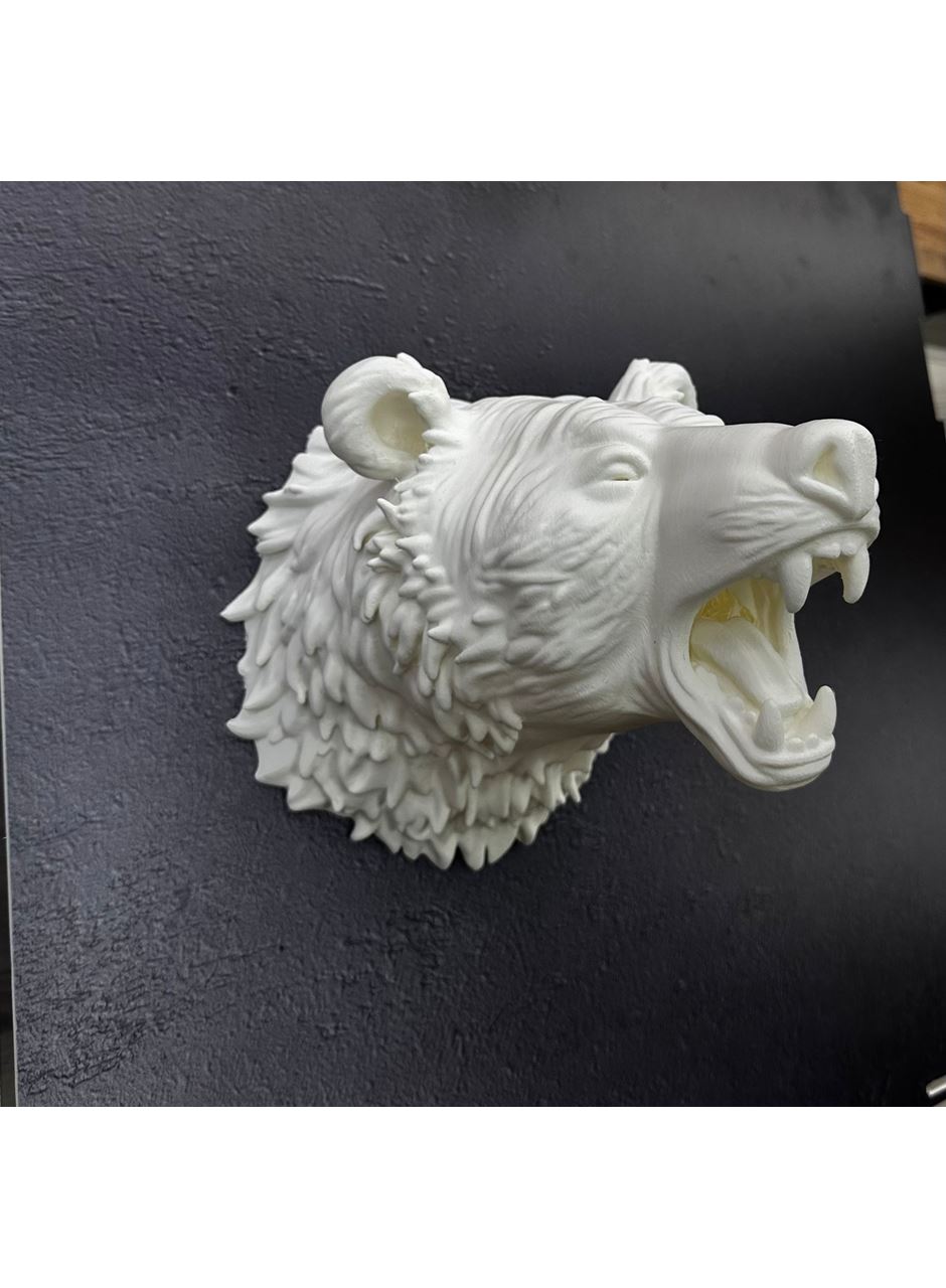 Krem Ayı Figürü Duvar Süsü Asılabilir Hediyelik Dekoratif 25x19 cm