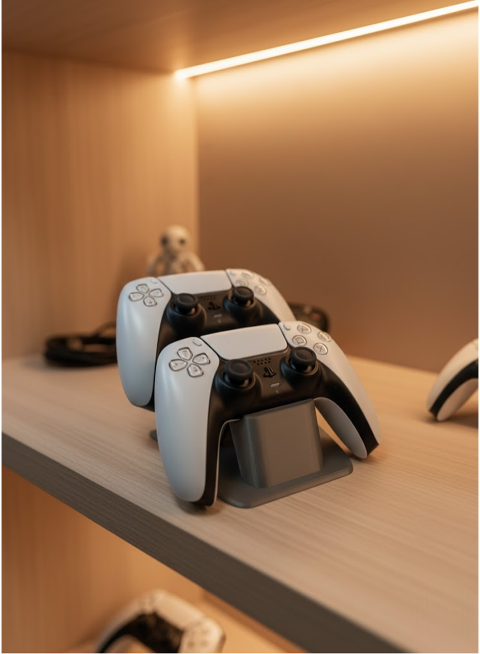 İkili Gamepad Tutucu Antrasit 7x18 cm Oyun Aksesuarı