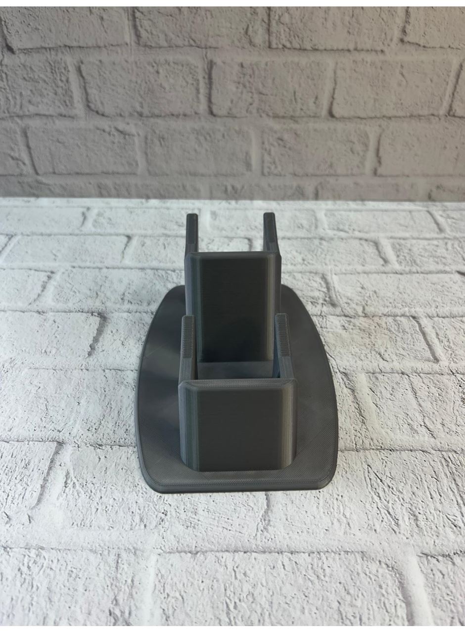 Antrasit İkili Gamepad Tutucu 7x18 cm Masa ve Raf Düzeni