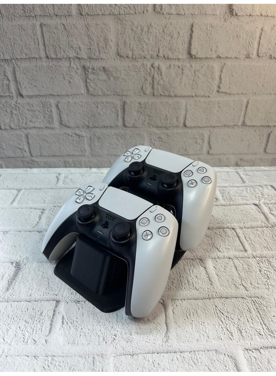 Dekoratif Siyah İkili Gamepad Standı 7x18 cm