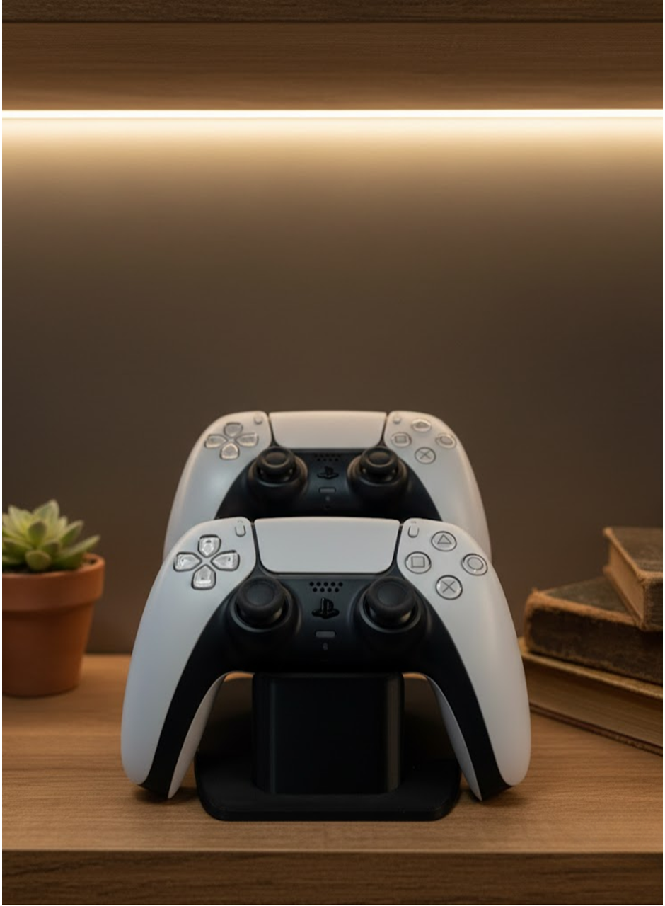 Siyah İkili Gamepad Tutucu 7x18 cm Oyun Aksesuarı