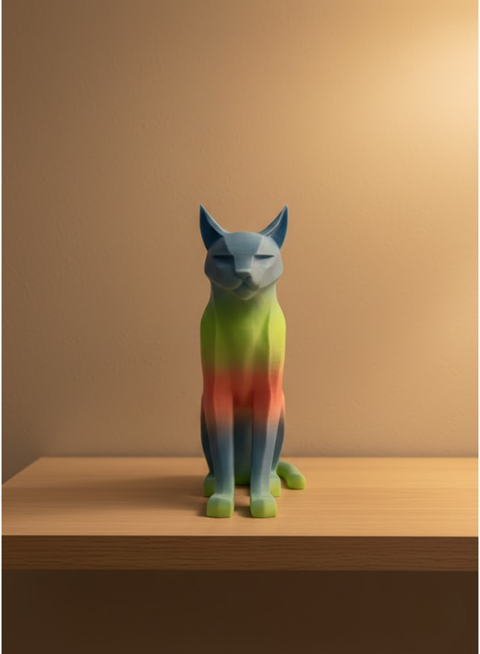 Açık Rainbow Kedi Biblo Modern Salon ve Raf Dekoru