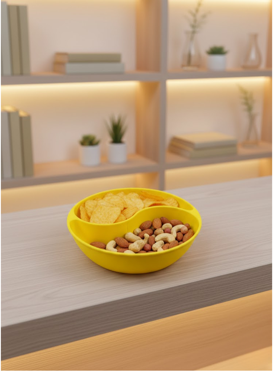 Dekoratif Sarı Çerezlik Kase 4’lü Set 3x12 cm