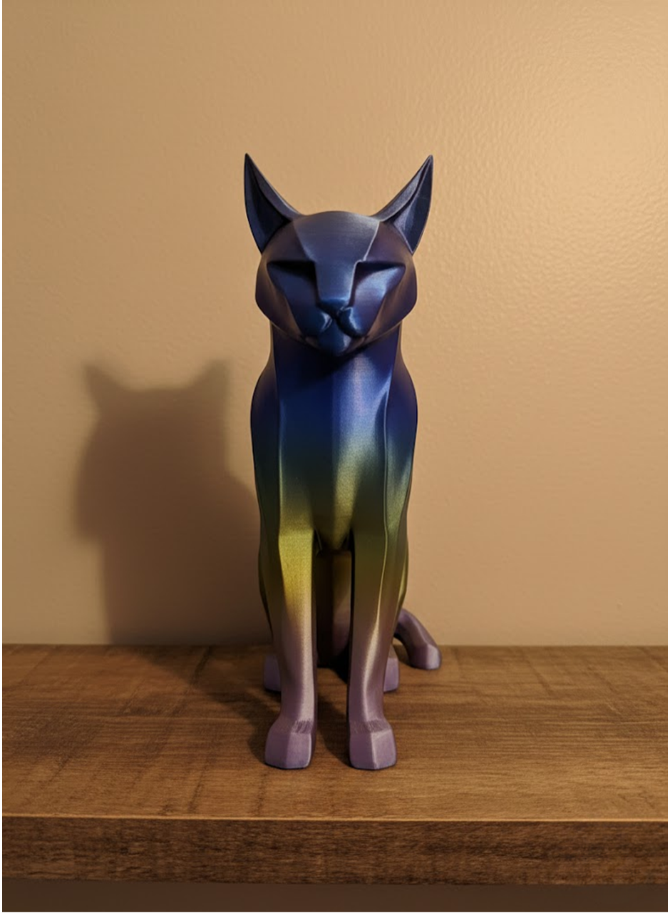 Koyu Rainbow Kedi Biblo Modern Salon ve Raf Dekoru