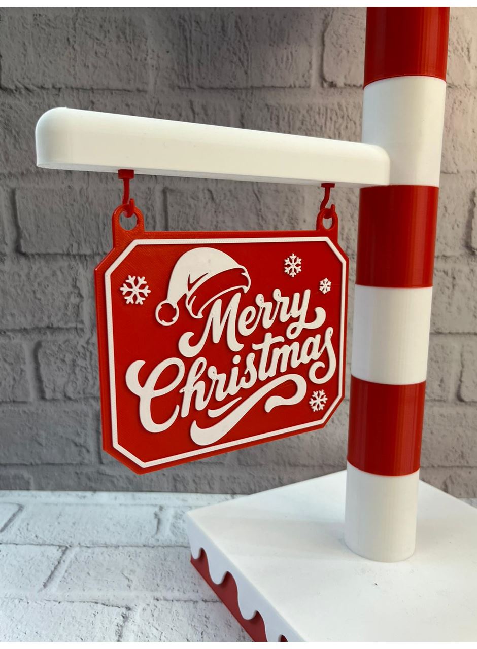 Yılbaşı Tabelalı Dekoratif Lamba Merry Christmas Işıklı Tasarım