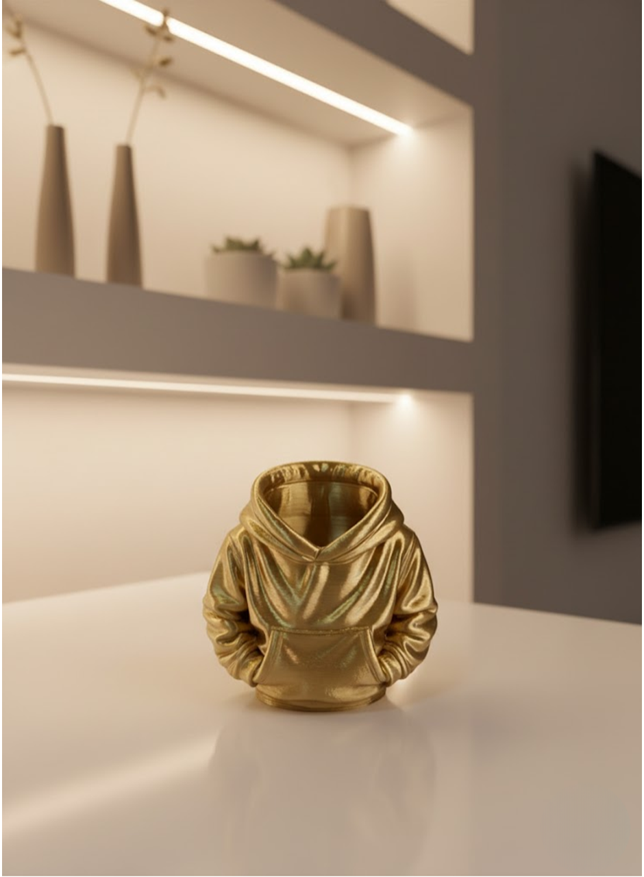 Dekoratif Gold Hoodie Kalemlik 10x10 cm