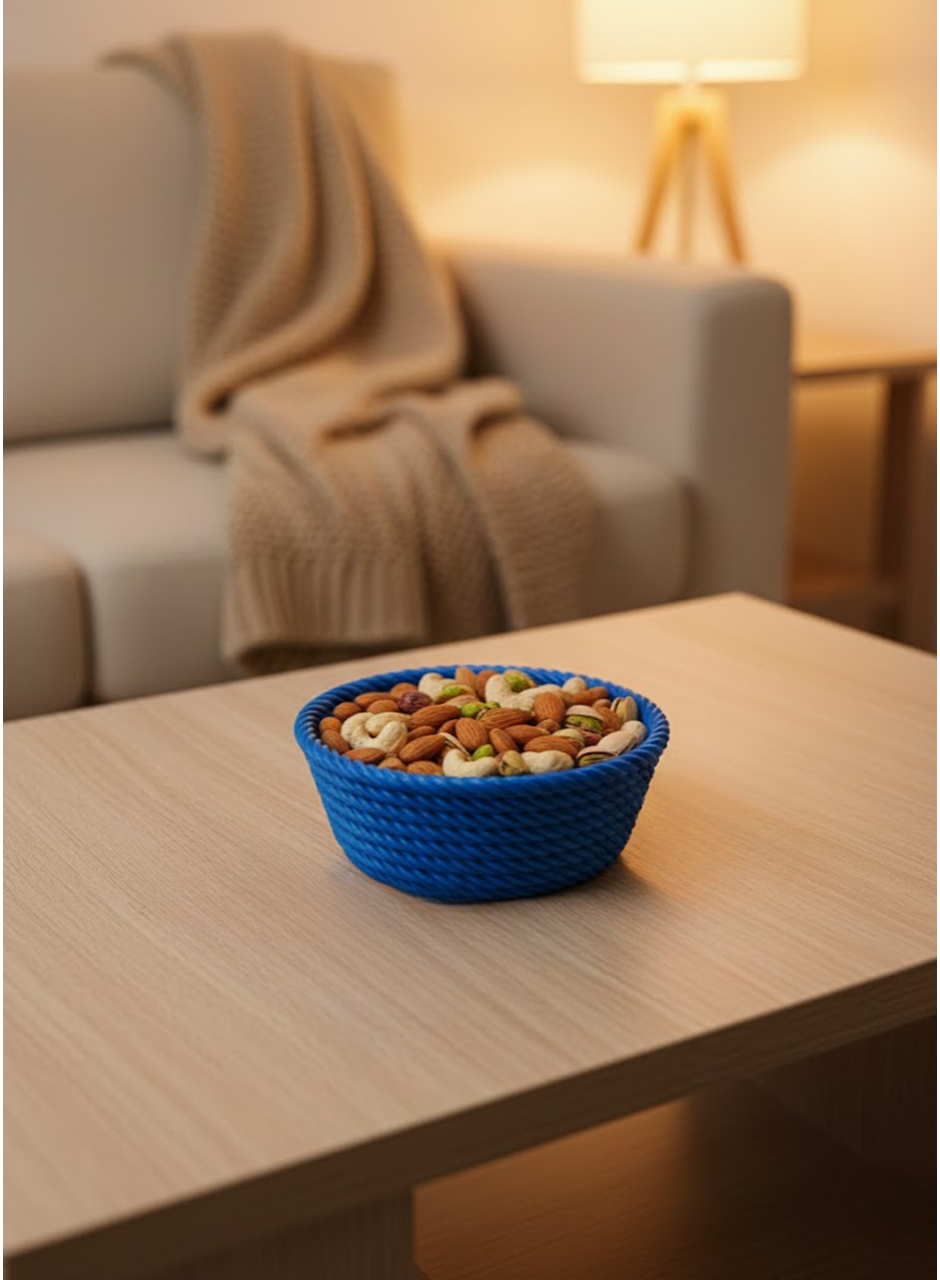 Yuvarlak Çerezlik Lacivert Şık Tasarım ve Kompakt Boyut