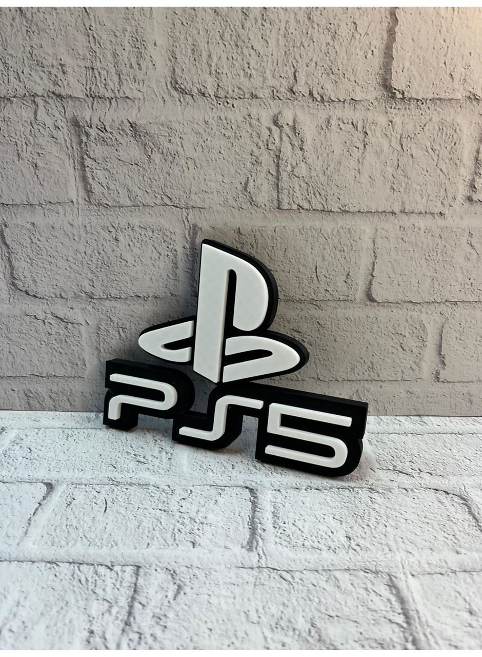 PS5 Logo Dekoratif Duvar Süsü Oyun Odası ve Salon Uyumu