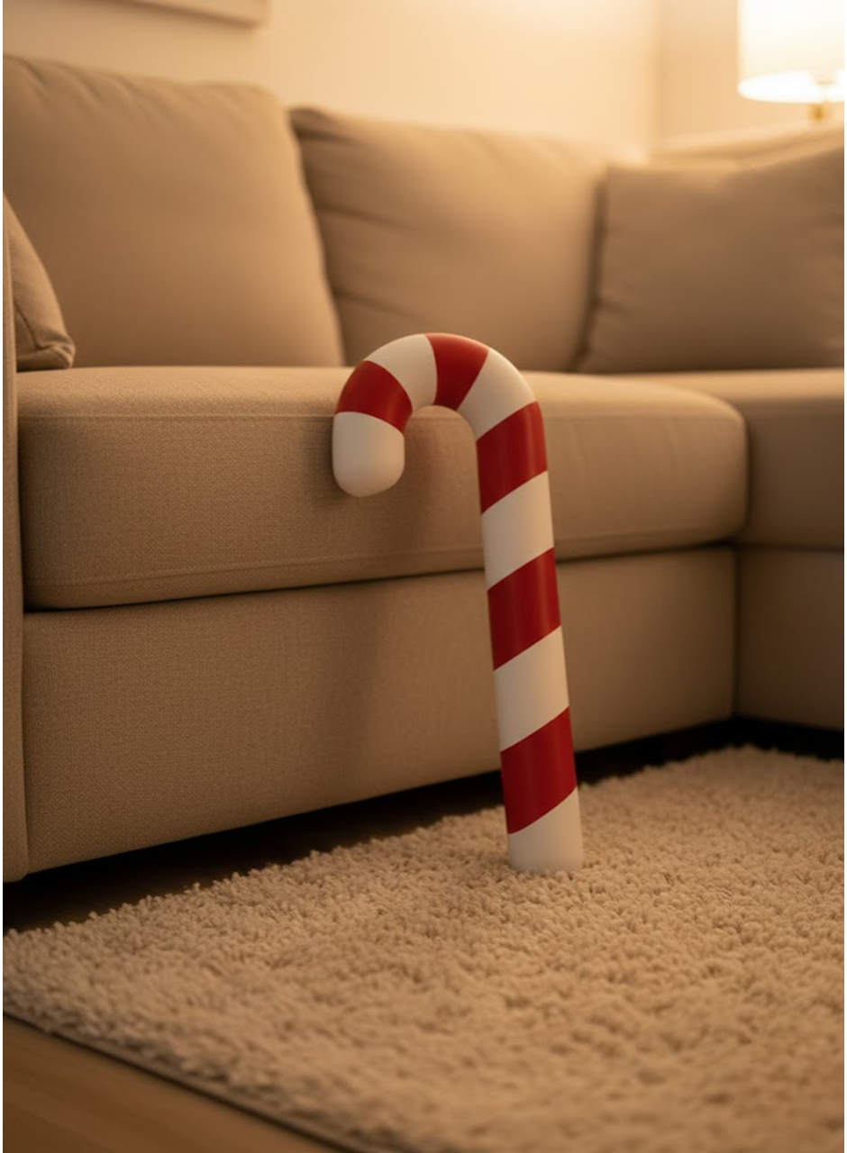 Yılbaşı Temalı Dekoratif Şeker Biblo Sıcak Salon Aksesuarı 13x34 cm