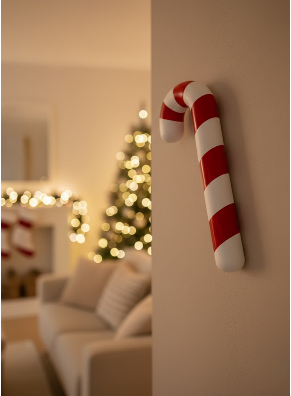 Dekoratif Yılbaşı Şekeri Yerde Biblo Salon Dekoru 13x34 cm