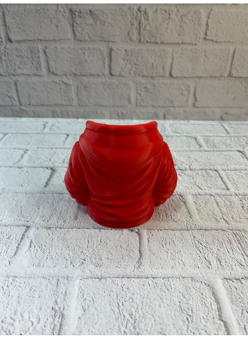 Kırmızı Hoodie Kalemlik 10x10 cm Masa Üstü Düzenleyici