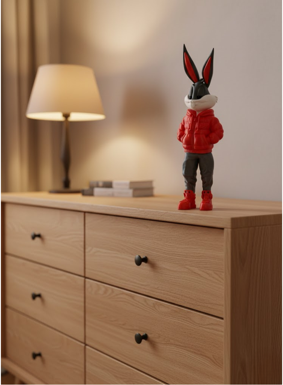 Bugs Bunny Büyük Boy Figür 10×34 cm Salon Dekoru