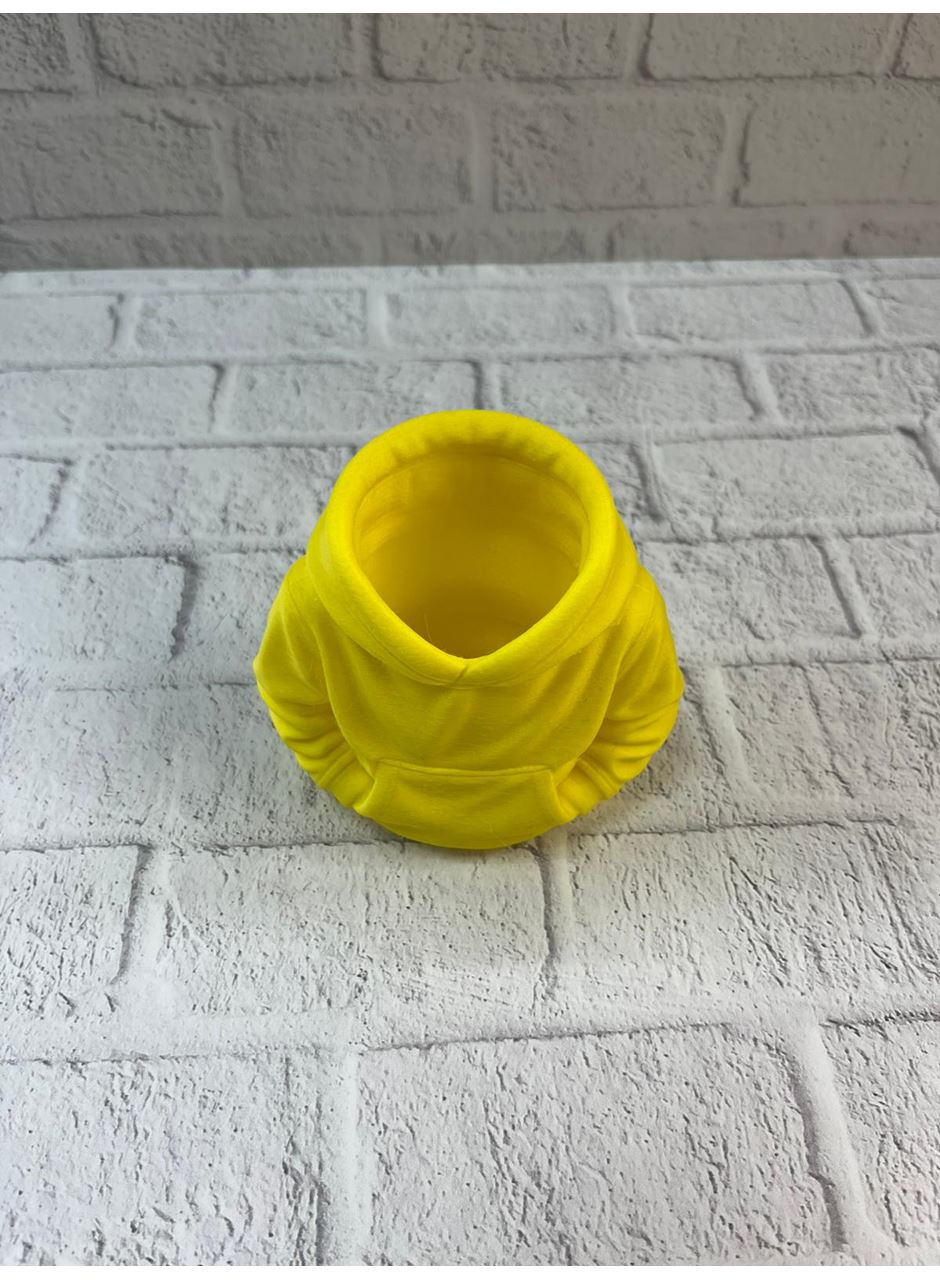 Sarı Hoodie Kalemlik 10x10 cm Masa Üstü Düzenleyici