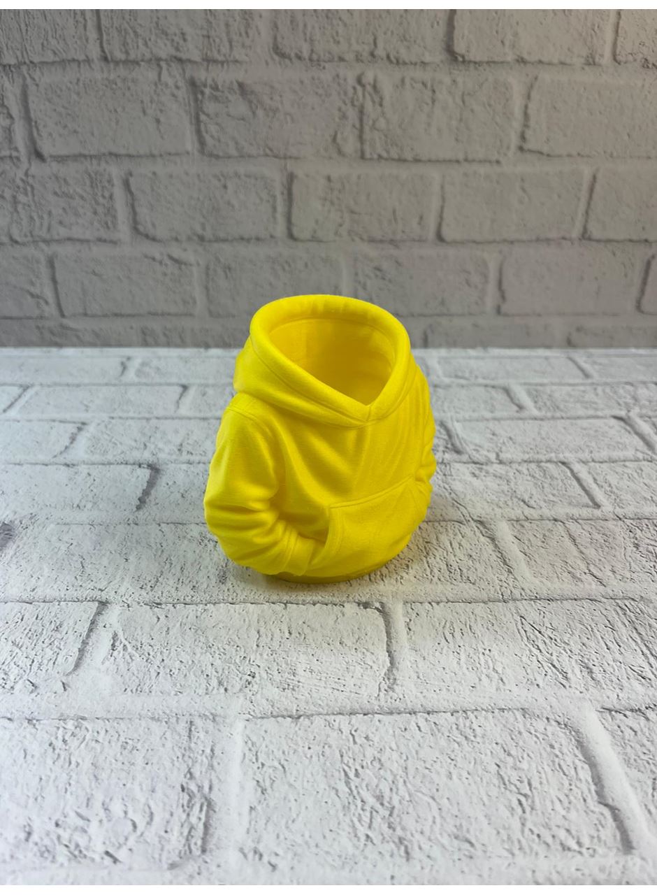 Sarı Hoodie Kalemlik 10x10 cm Masa Üstü Düzenleyici