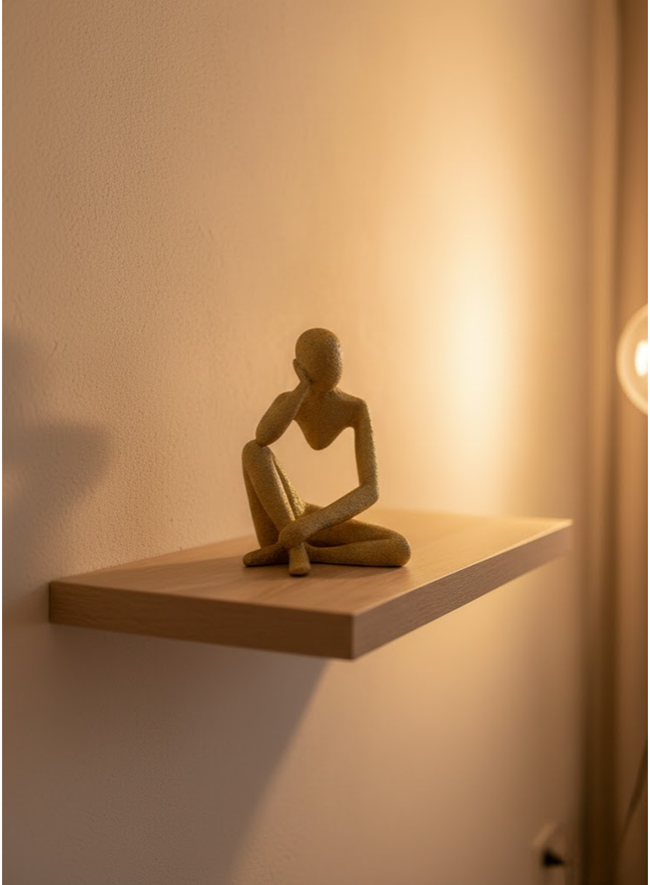 Dekoratif Sarı İnsan Figürü Modern Masa ve Raf Süsü