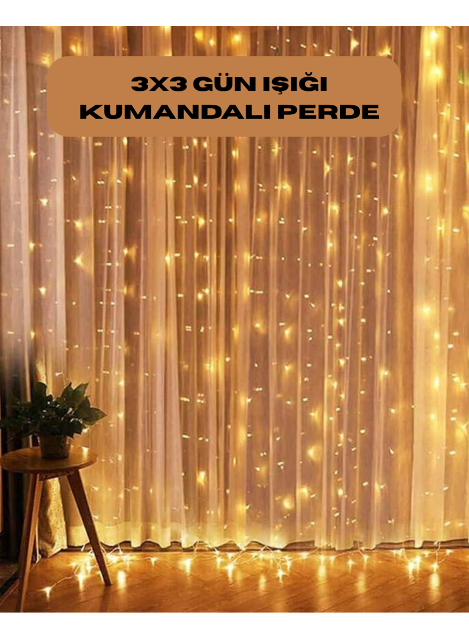 8 Fonksiyonlu Uzaktan Kumandalı Günışığı Perde Peri Led Dekoratif Işık