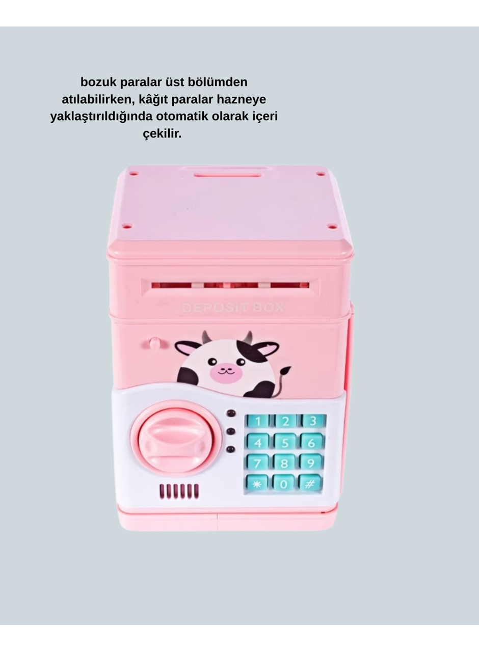 SAM51 MÜZİKLİ IŞIKLI KUMBARA PEMBE