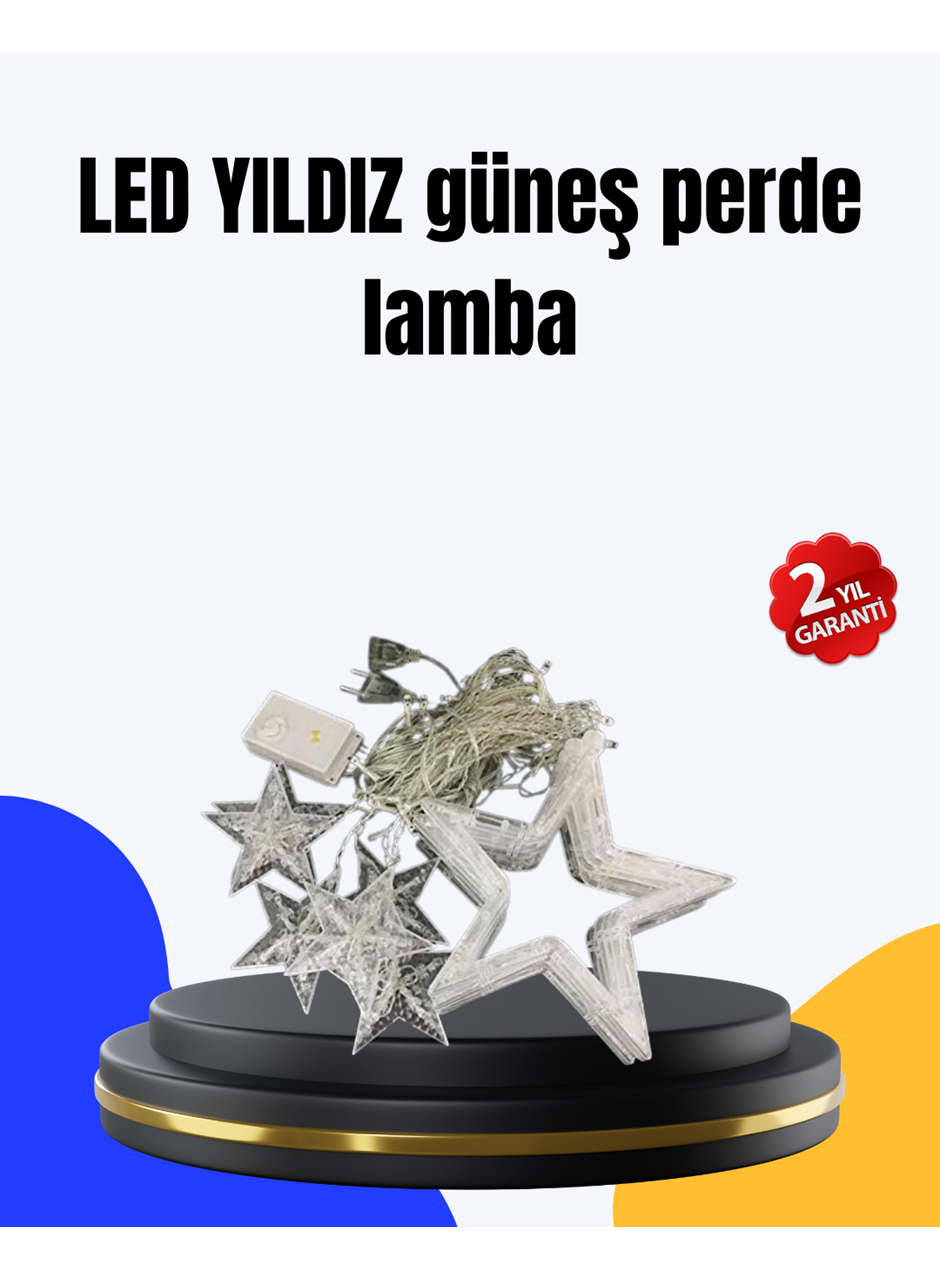 Dekoratif Yıldız Peri Led Perde 3x3 Metre Ortam Işığı